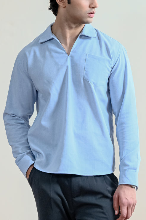 Ice blue Casual Shirt for Men