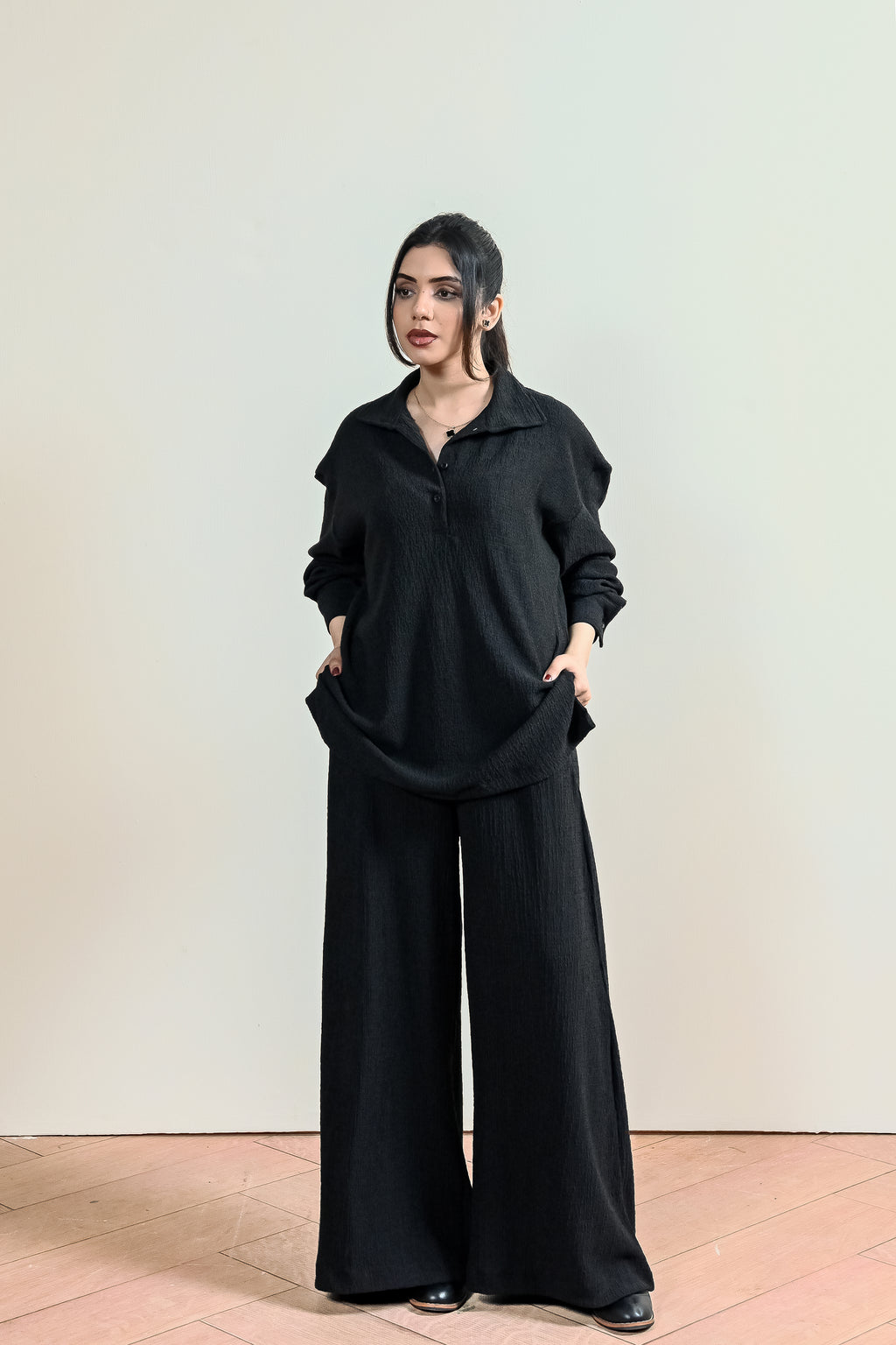 Textured Flared Trouser (WRT-06)