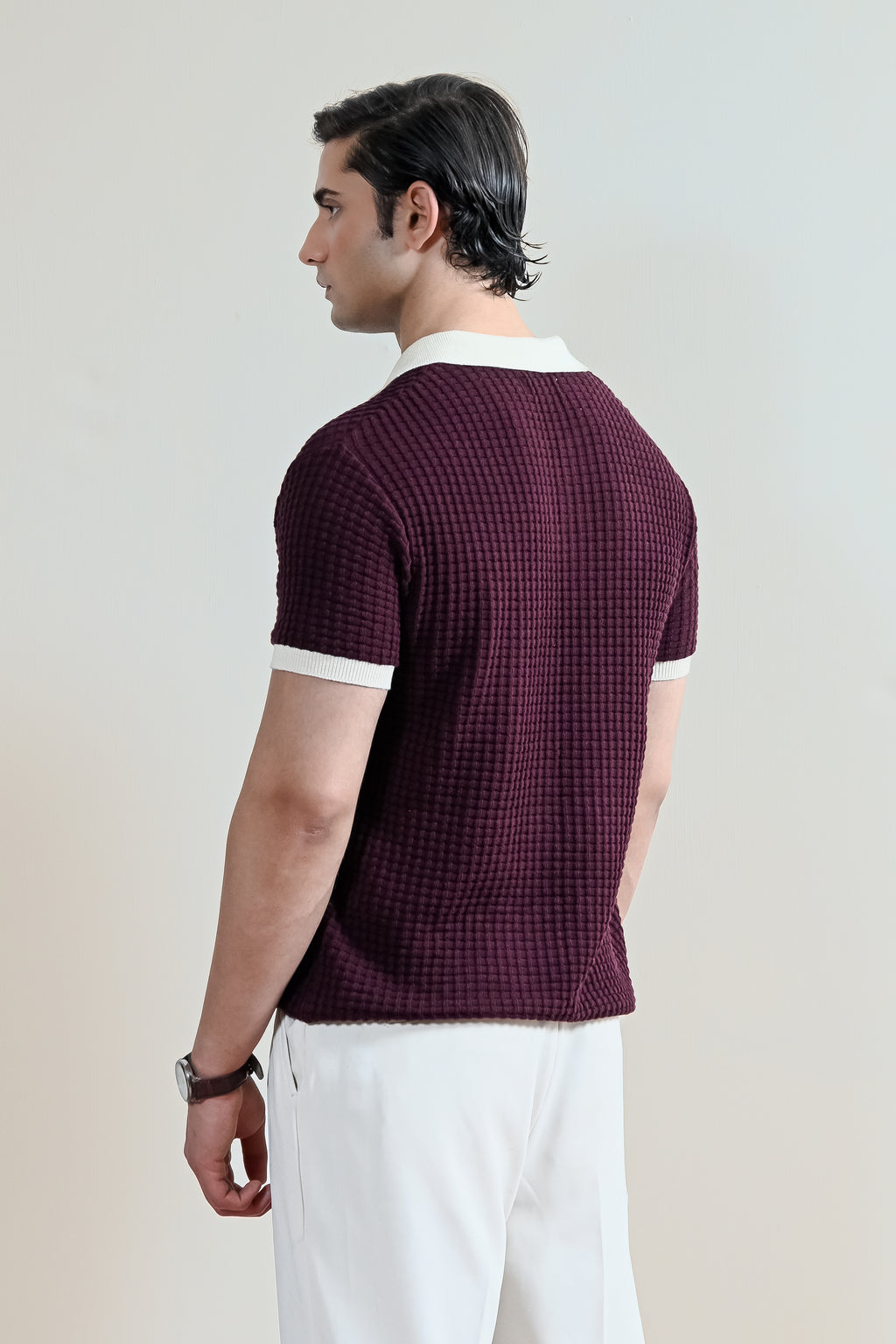 Waffle Knit Polo Shirt (MKP-14)