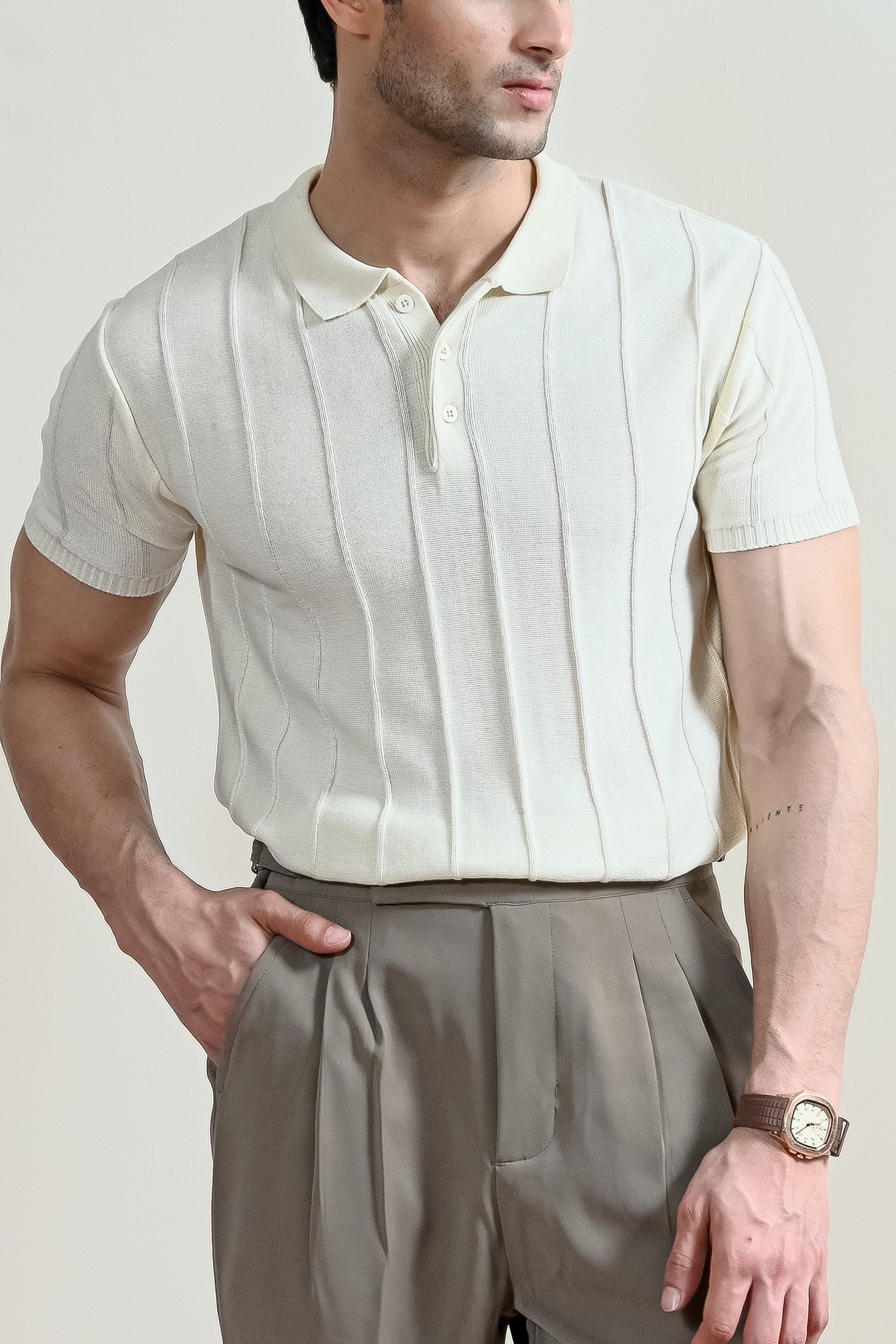 Pintex Knit Polo Shirt (MKP-02)