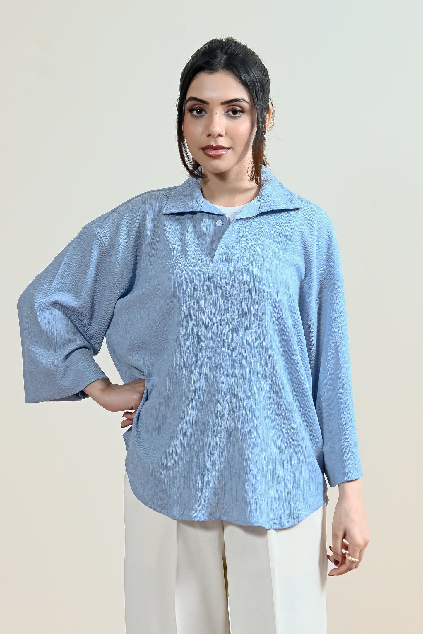 Elara Textured Knit Shirt (WCS-08)