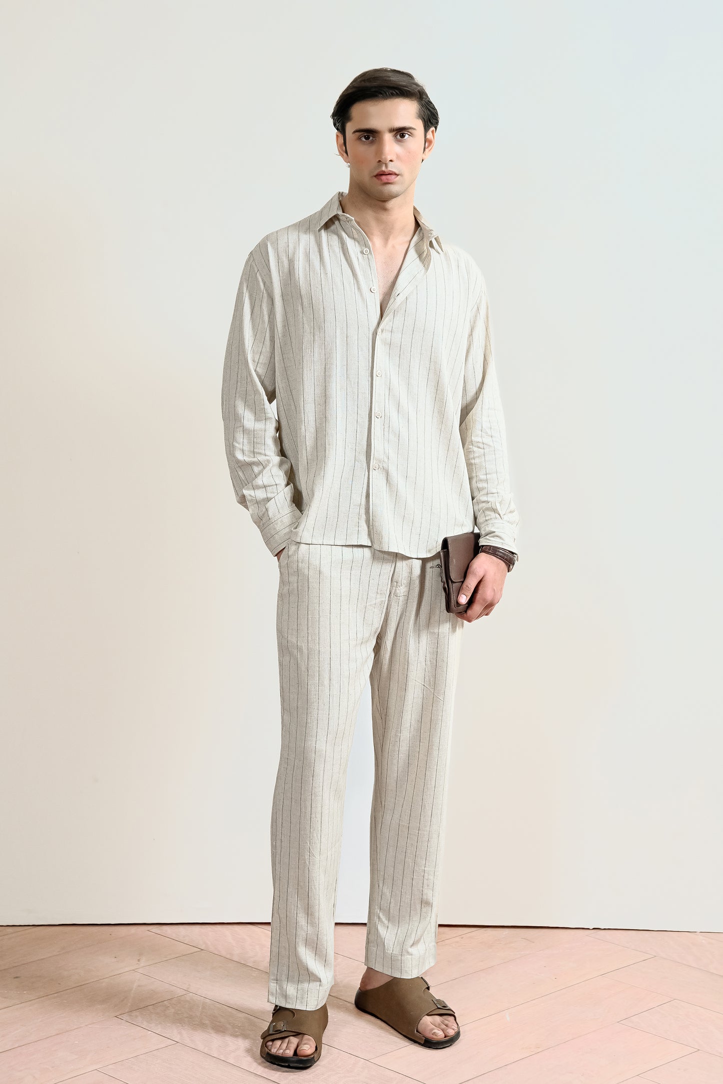 Pinstripe Linen Shirt (MCS-21)