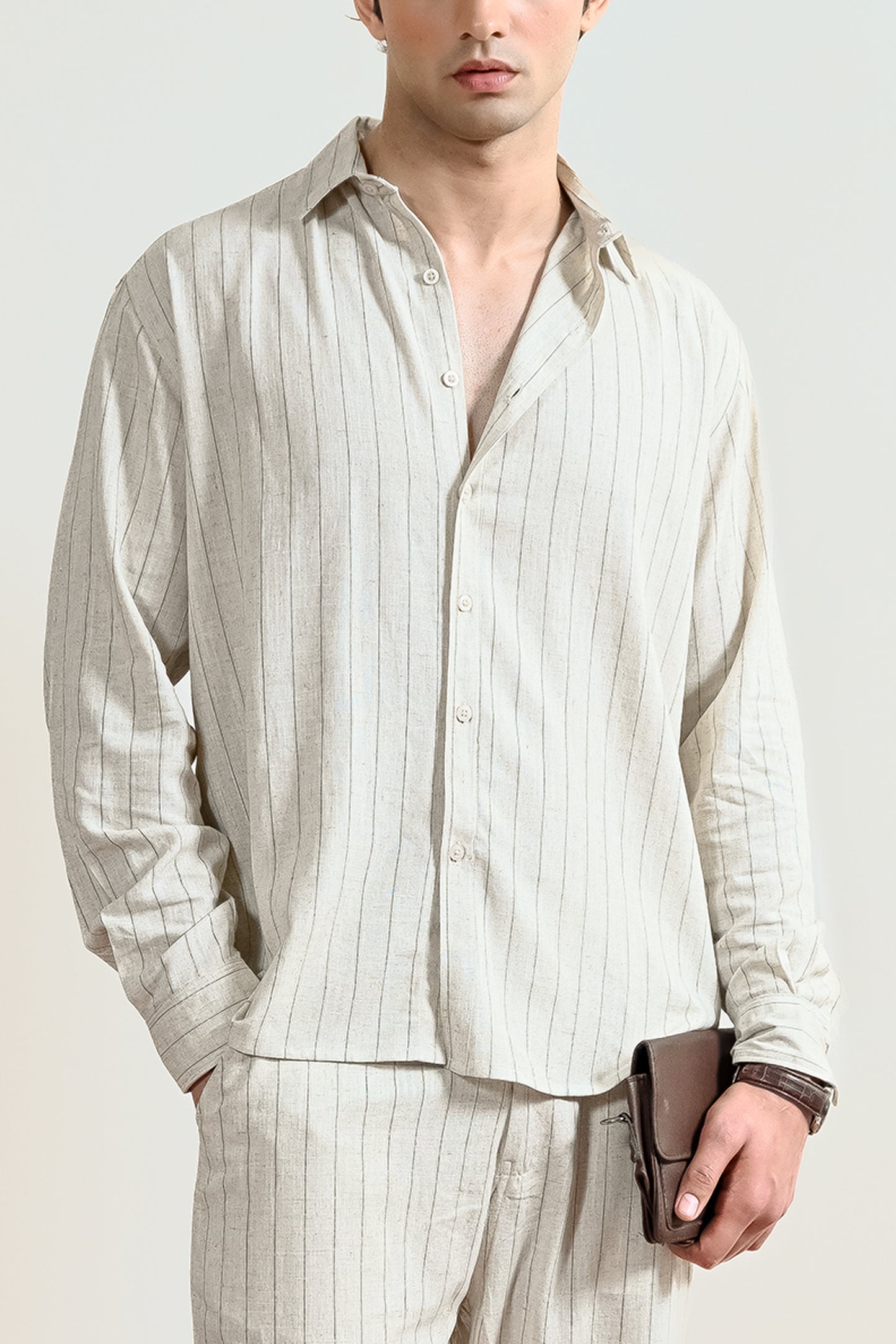 Pinstripe Linen Shirt (MCS-21)