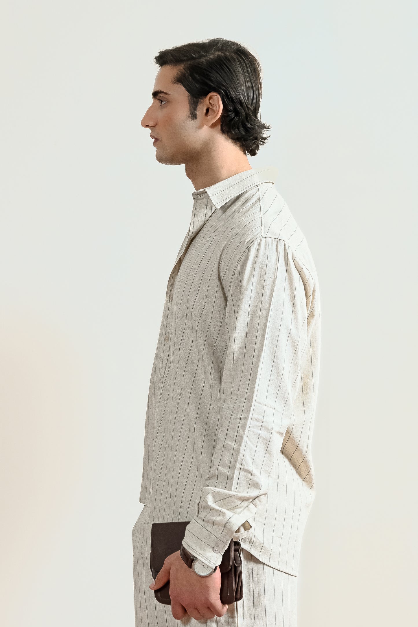 Pinstripe Linen Shirt (MCS-21)