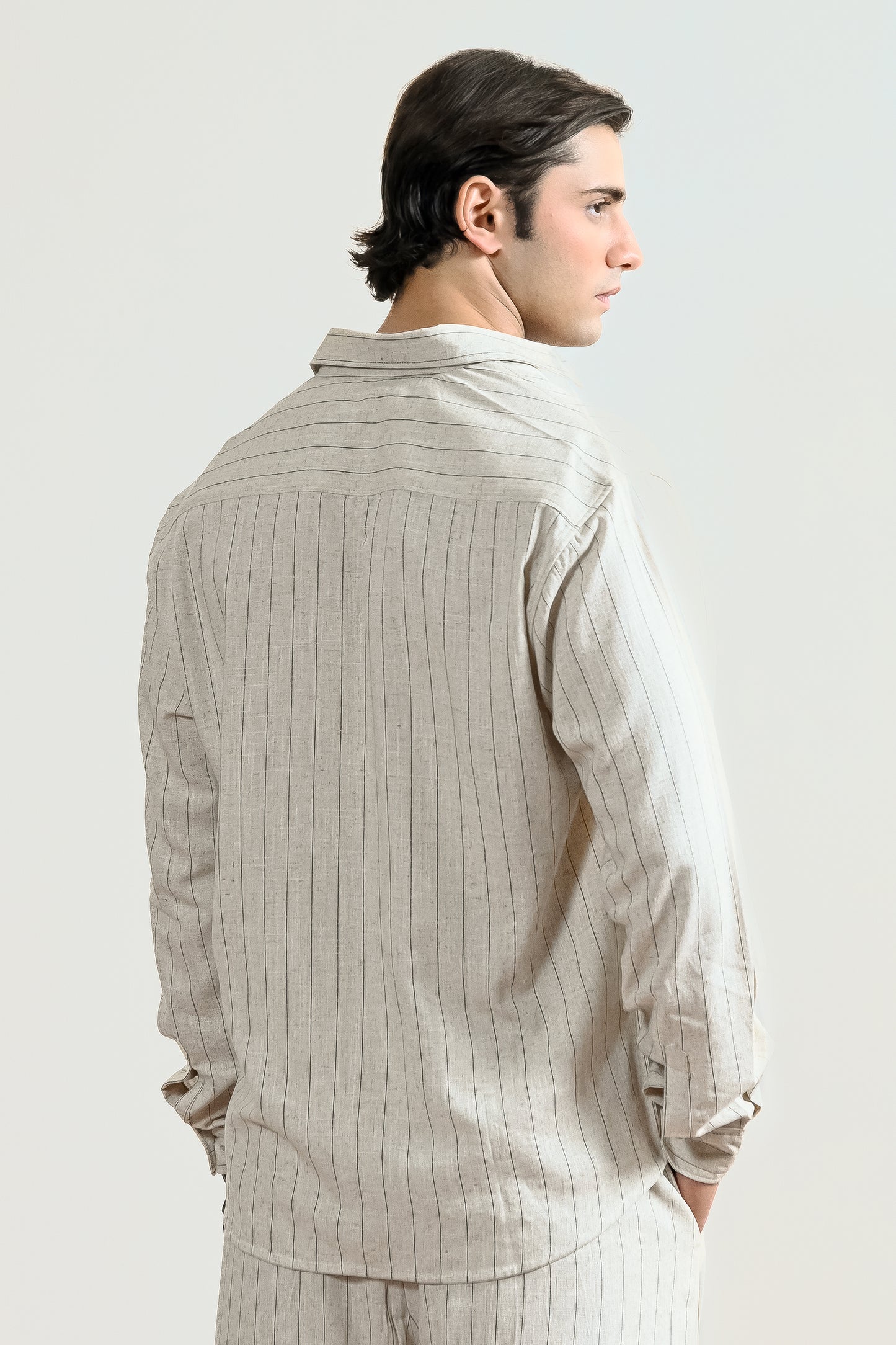 Pinstripe Linen Shirt (MCS-21)