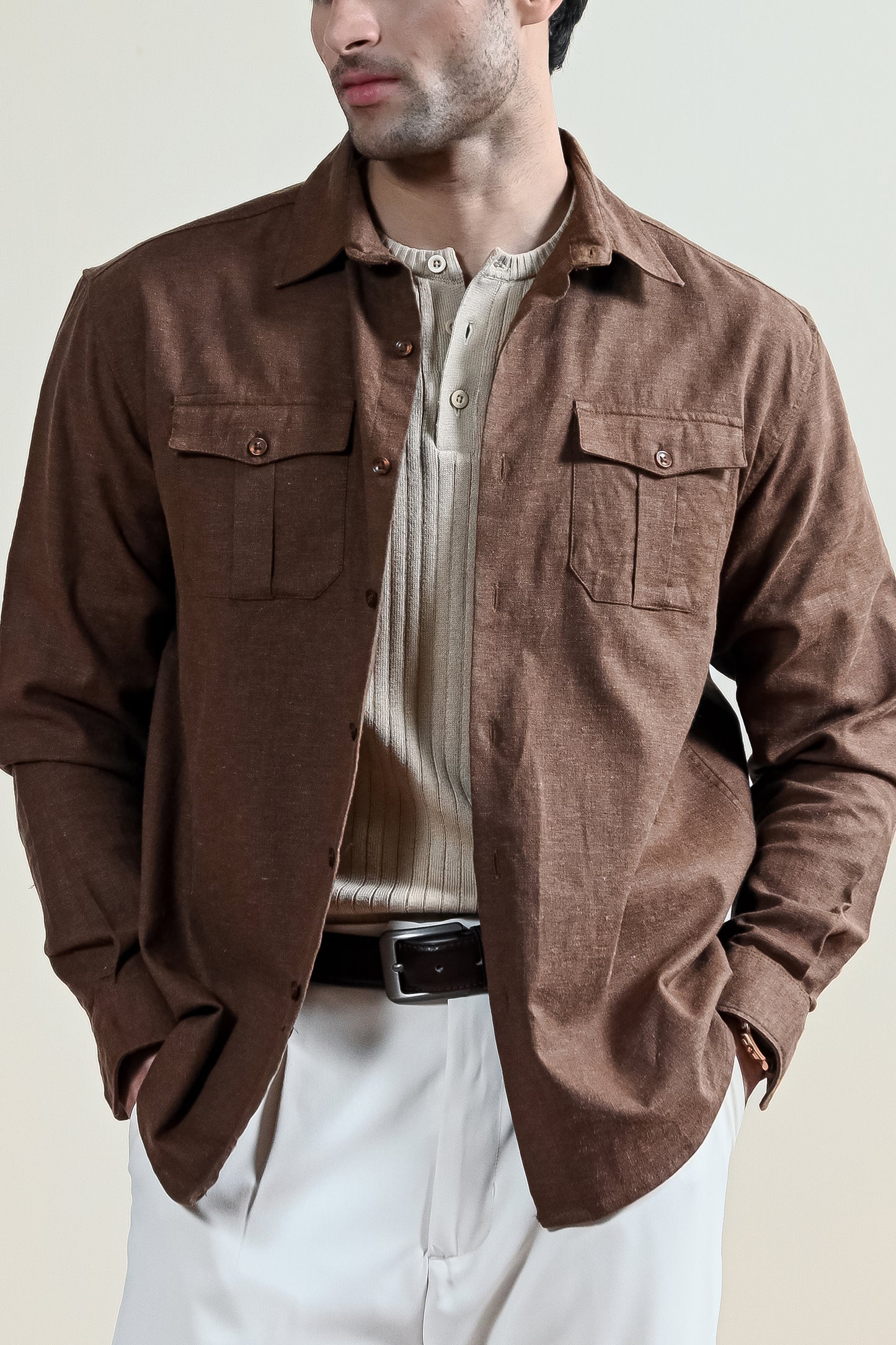 Heritage Double Pocket Linen Shirt (MCS-16)