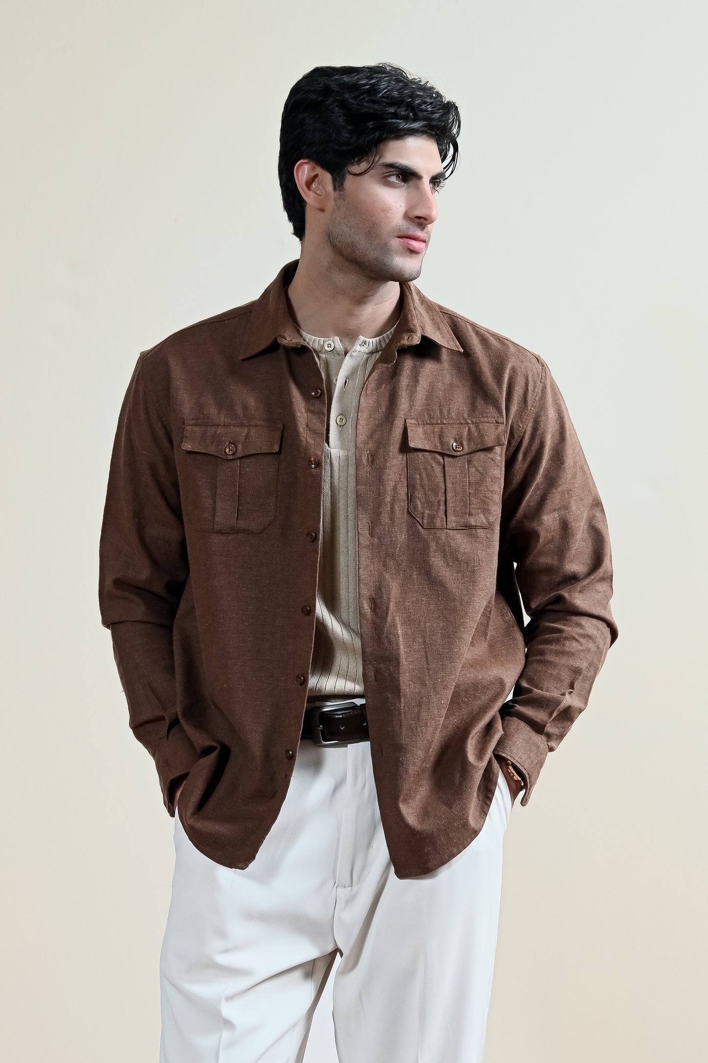 Heritage Double Pocket Linen Shirt (MCS-16)