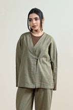 Verona Overlap Linen Shirt (WCS-02)