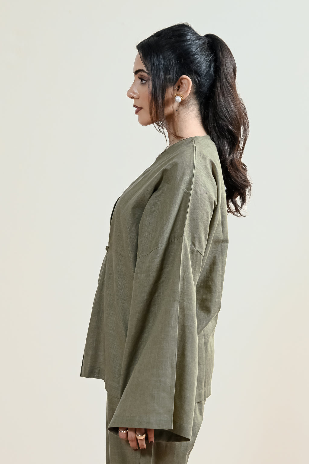 Verona Overlap Linen Shirt (WCS-02)