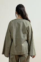 Verona Overlap Linen Shirt (WCS-02)