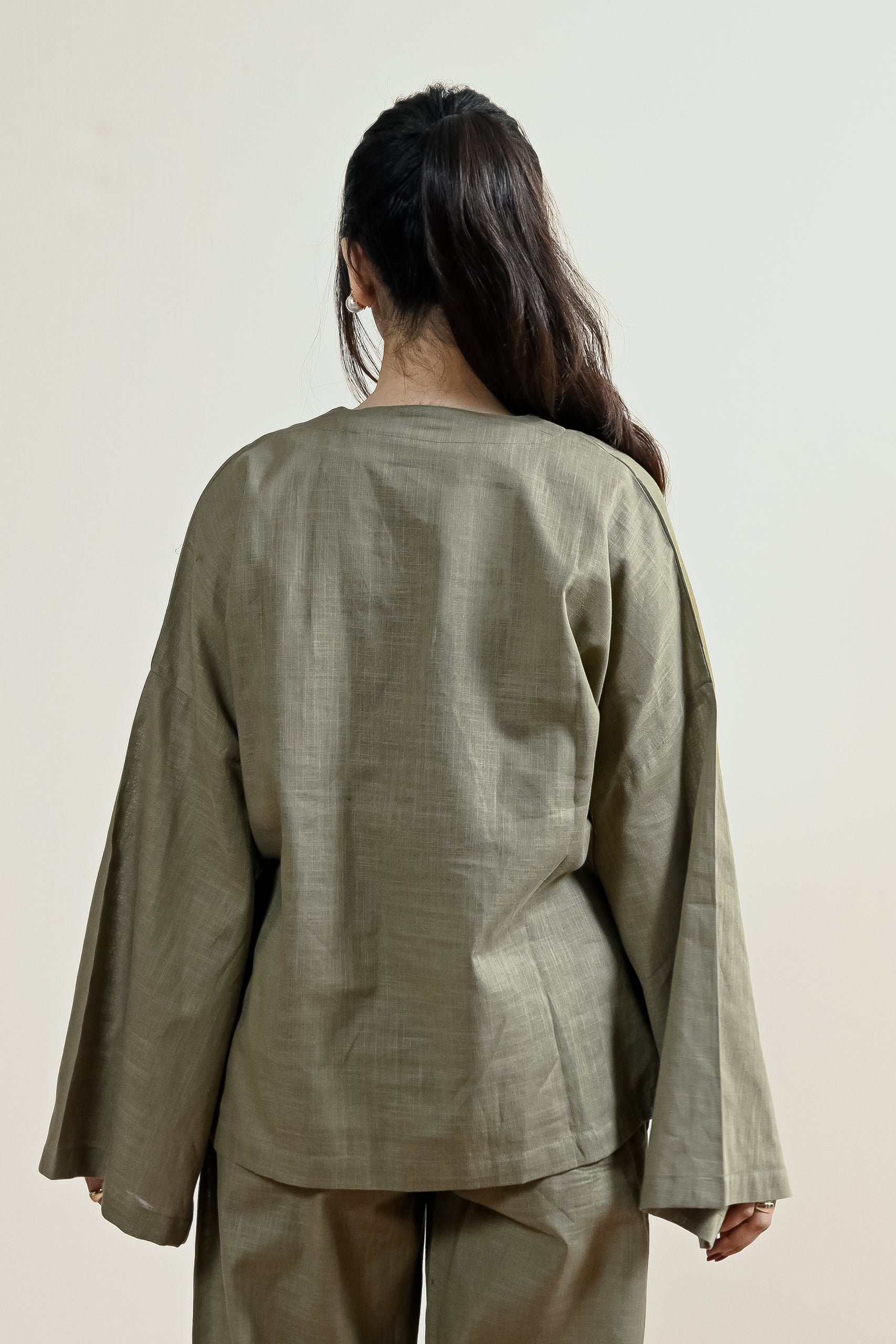 Verona Overlap Linen Shirt (WCS-02)