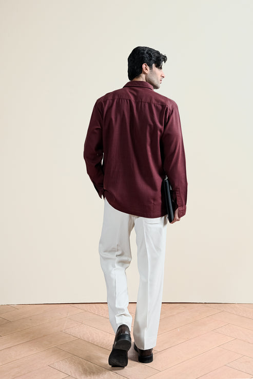 Maroon Casual Shirt for Men