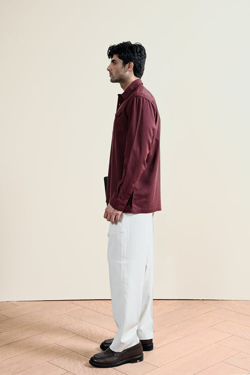 Maroon Casual Shirt for Men