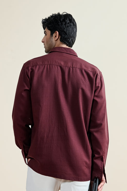 Maroon Casual Shirt for Men