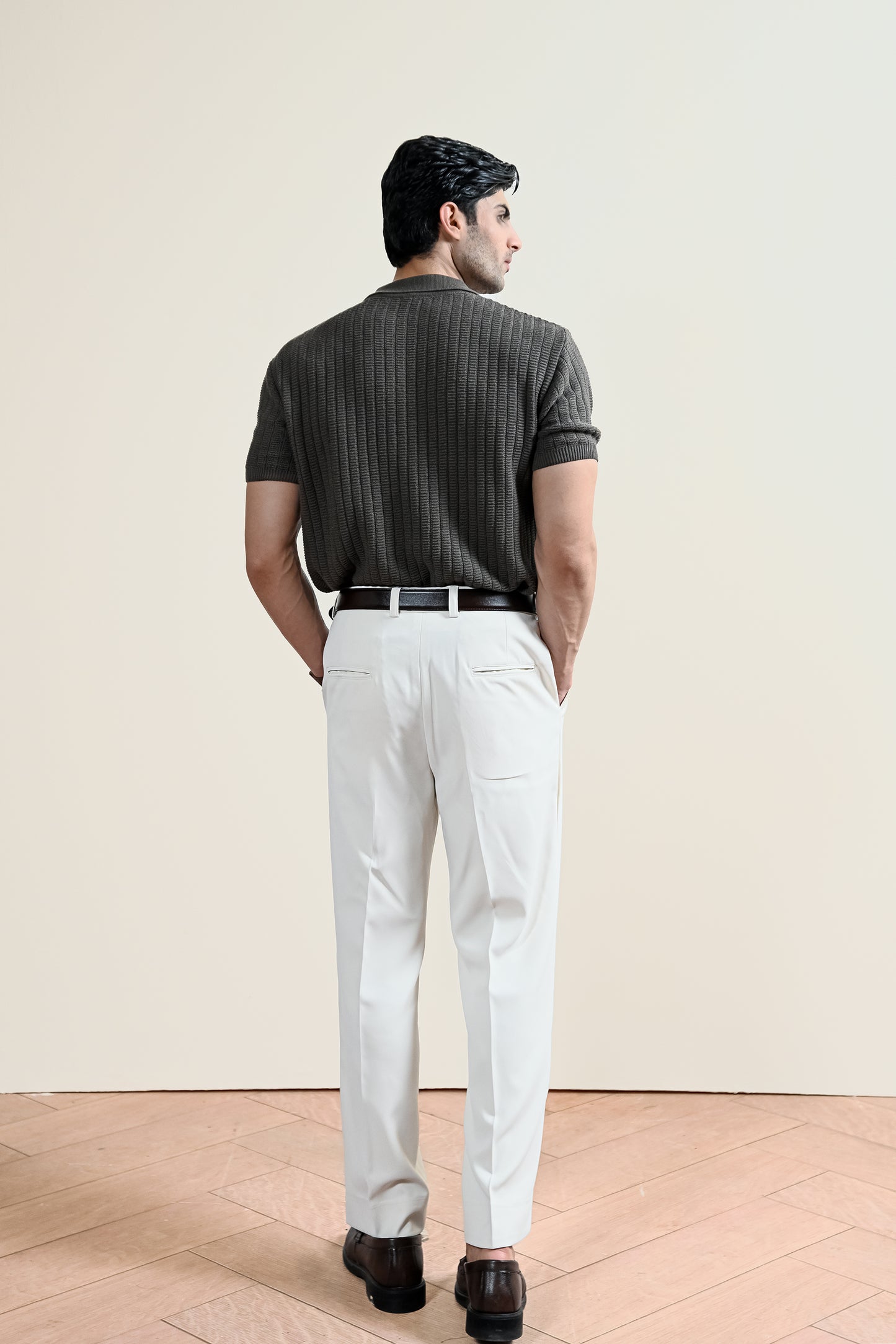 Textured Knit Polo Shirt (MKP-13)