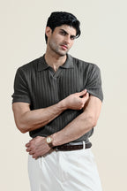 Textured Knit Polo Shirt (MKP-13)
