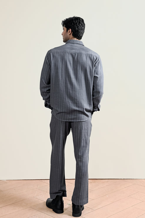 Steal grey Casual Shirt for Men