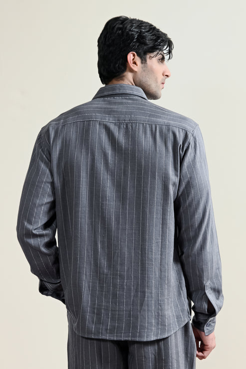 Steal grey Casual Shirt for Men