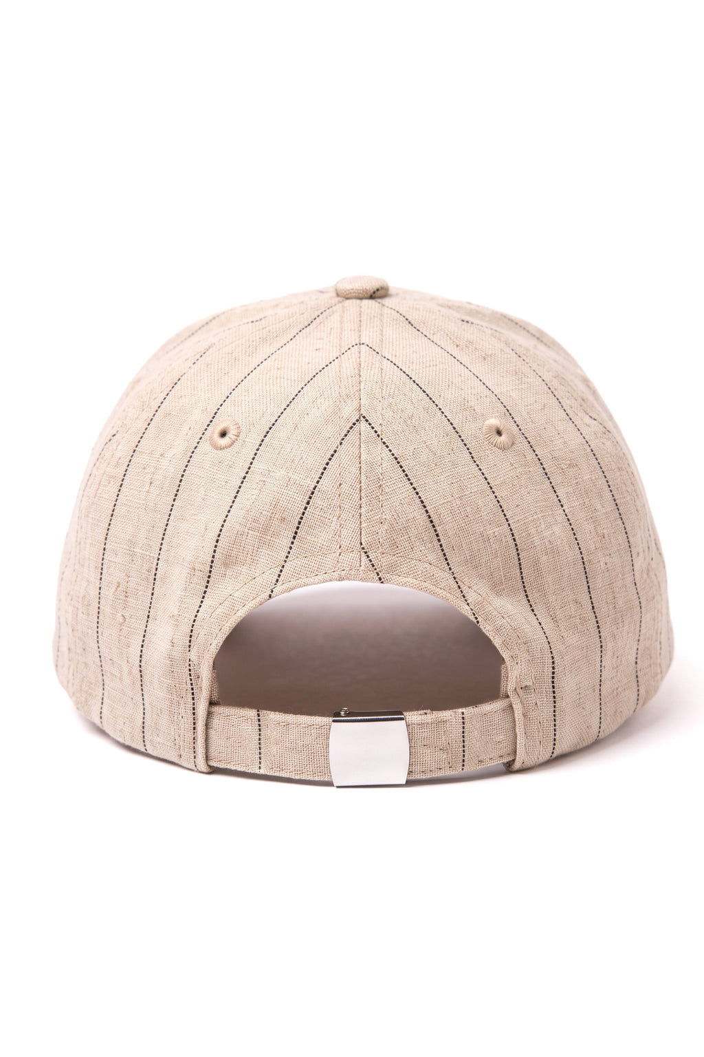 Pinstripe Linen Ball Cap