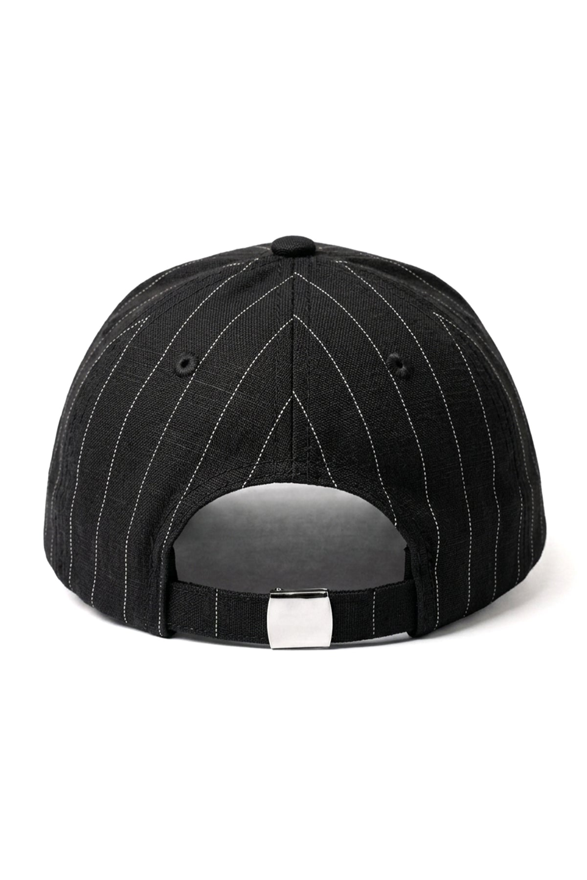 Pinstripe Linen Ball Cap