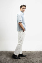 Striped Button Down Shirt - Half Sleeve (MCS-04)