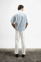Striped Button Down Shirt - Half Sleeve (MCS-04)
