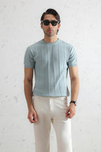 Striped Knit T-Shirt (MKT-01)