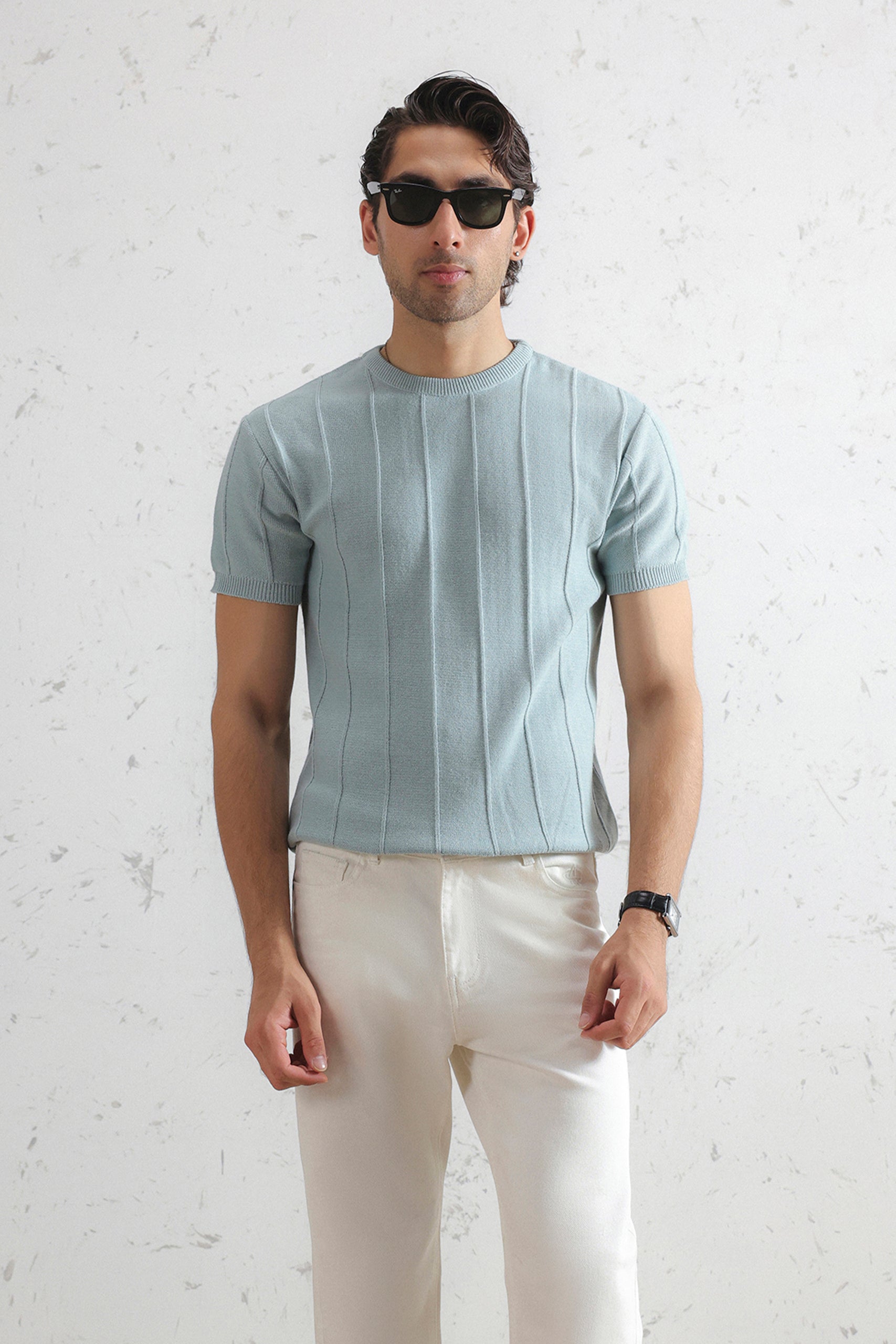 Striped Knit T-Shirt (MKT-01)