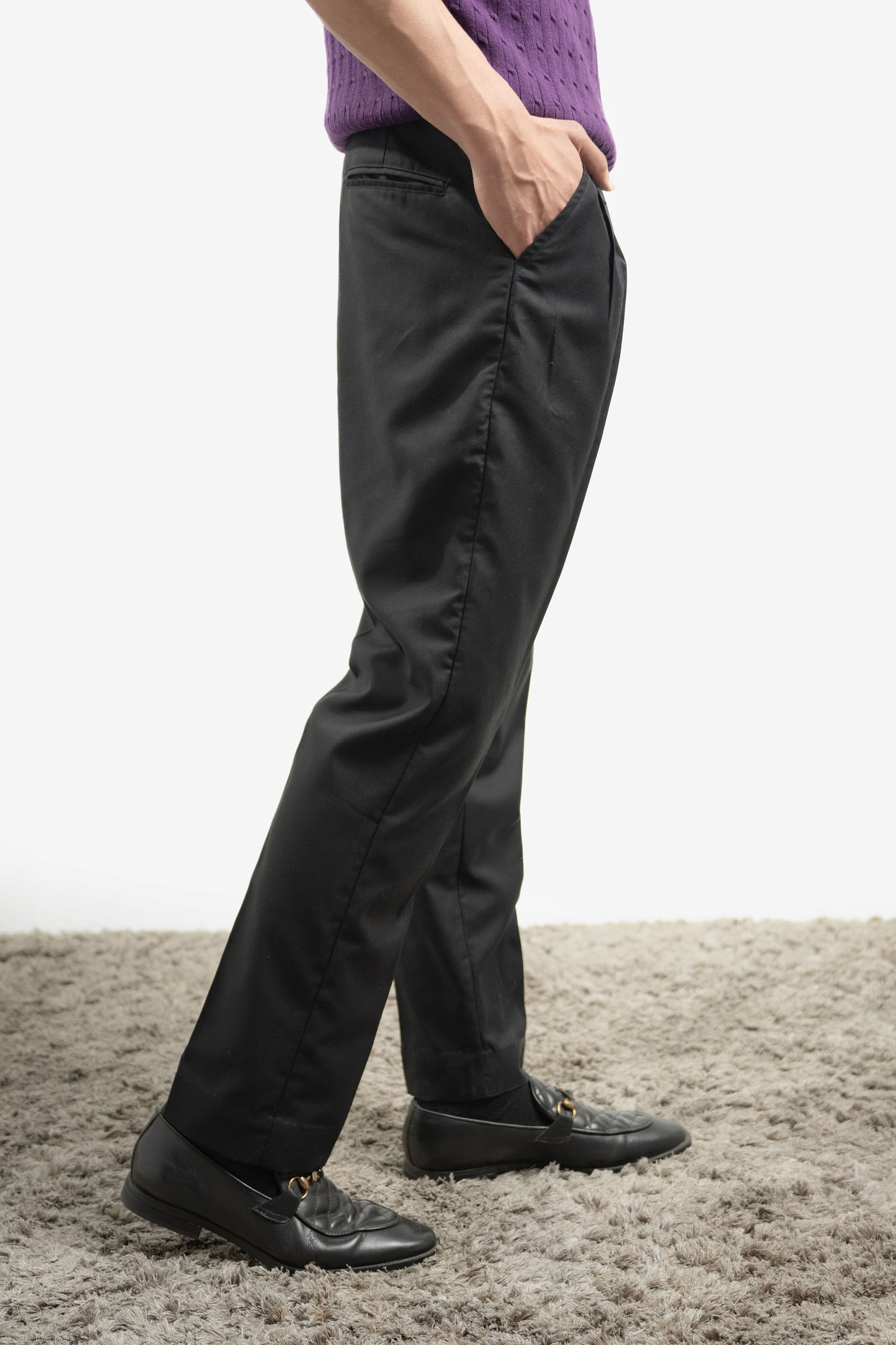 Pleated Gurkha Pant - Black