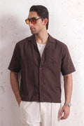Relaxed Crinkled Cuban Shirt