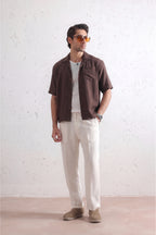 Relaxed Crinkled Cuban Shirt