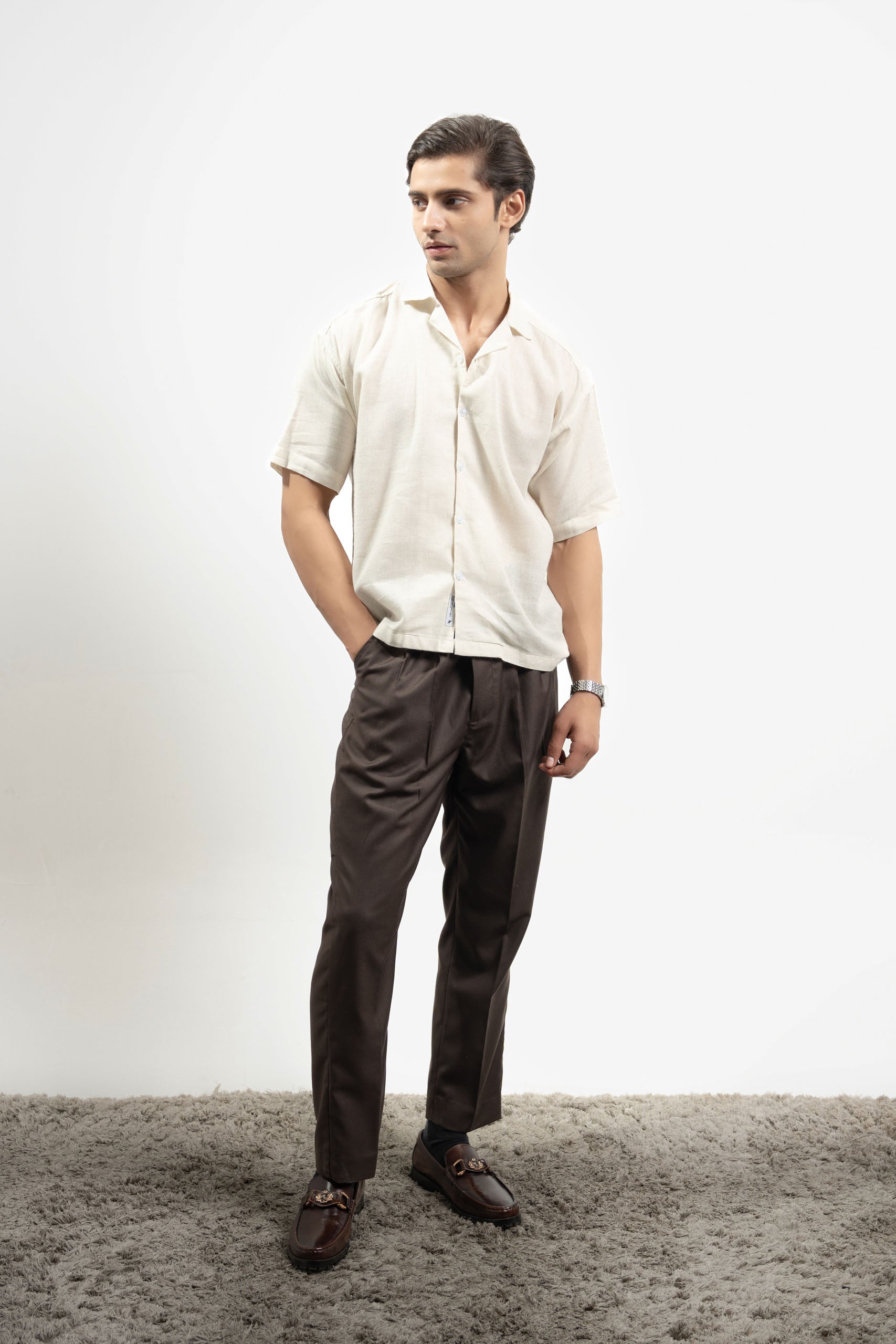 Pleated Gurkha Pant - Brown