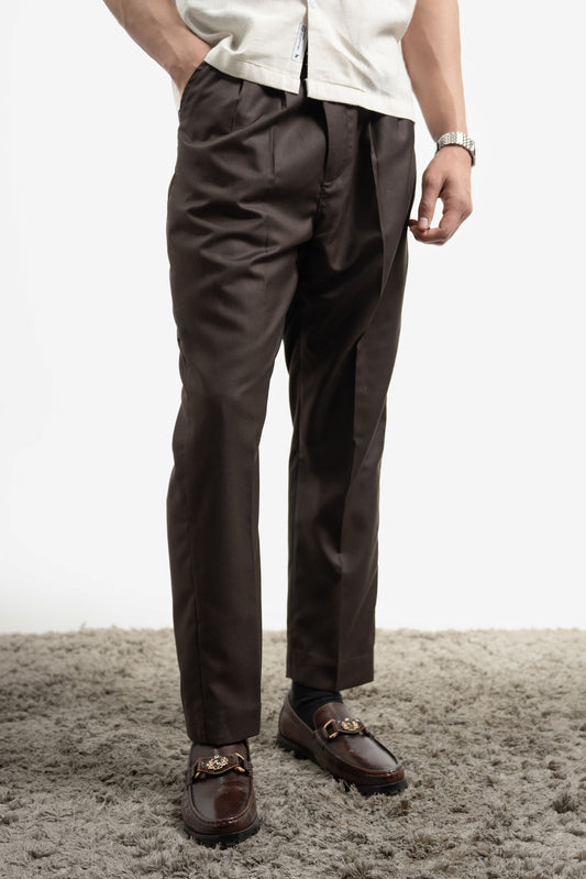 Pleated Gurkha Pant - Brown