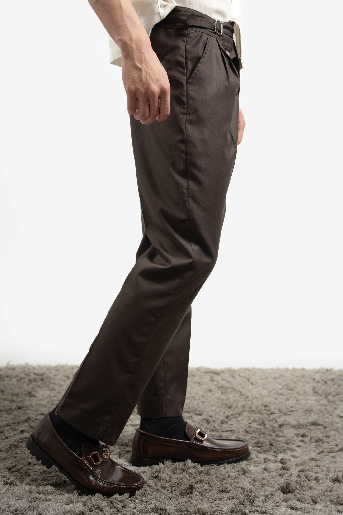 Pleated Gurkha Pant - Brown