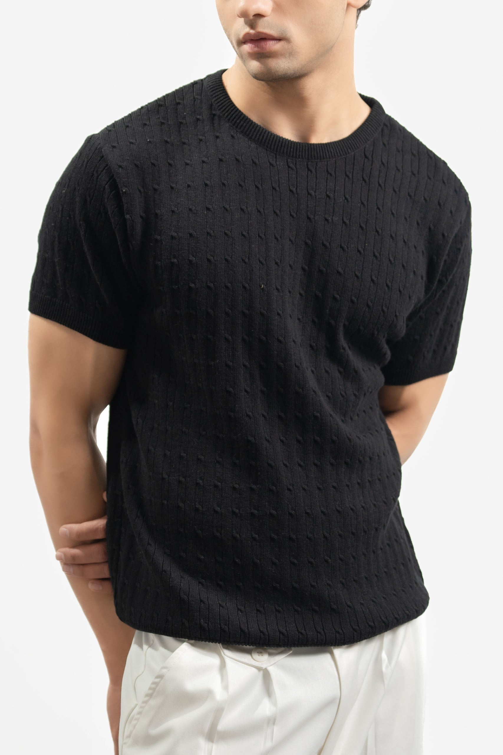 Cable Knit T-Shirt (KTS-03)
