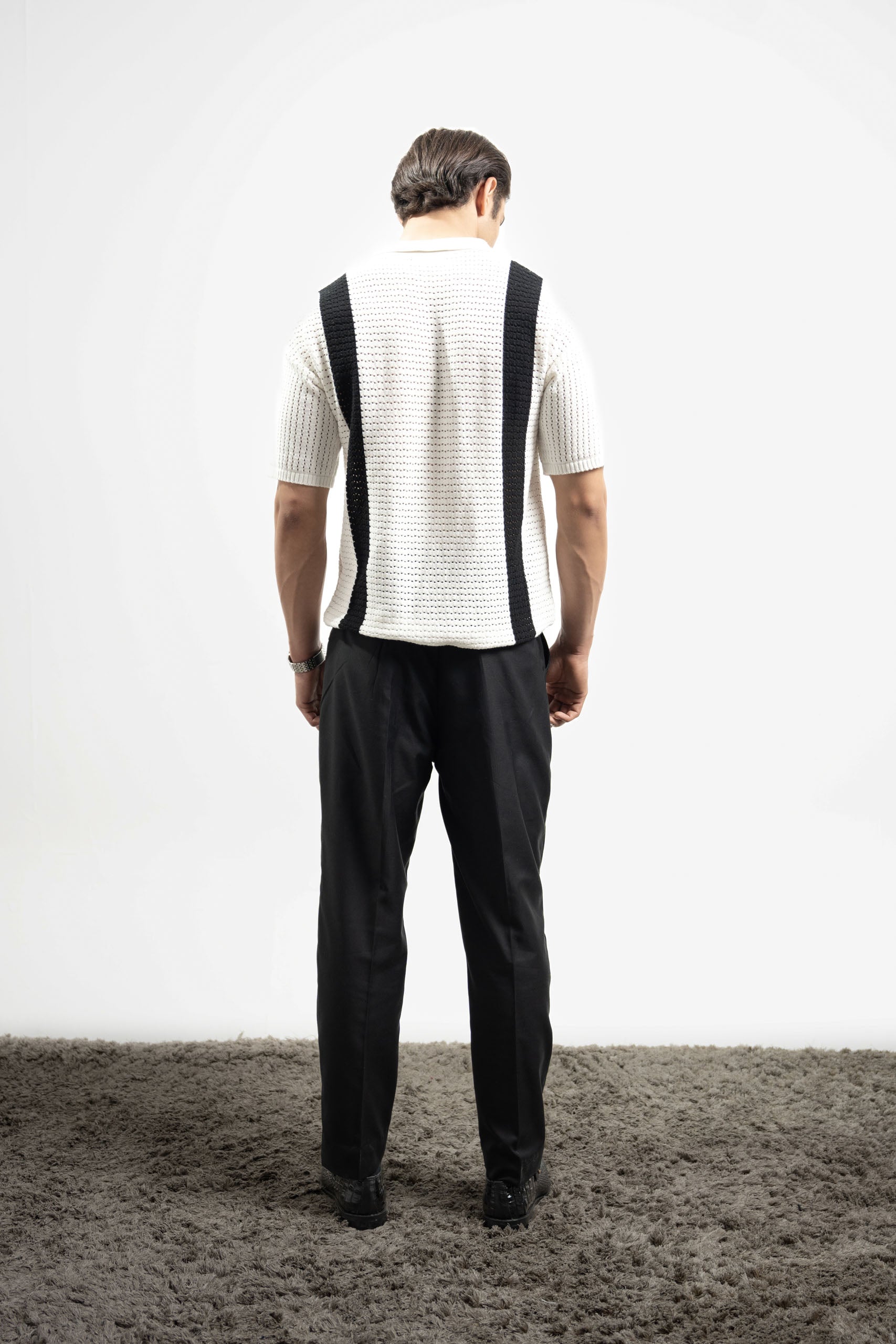 Crochet Knitted Button Down Shirt (KBD-04)