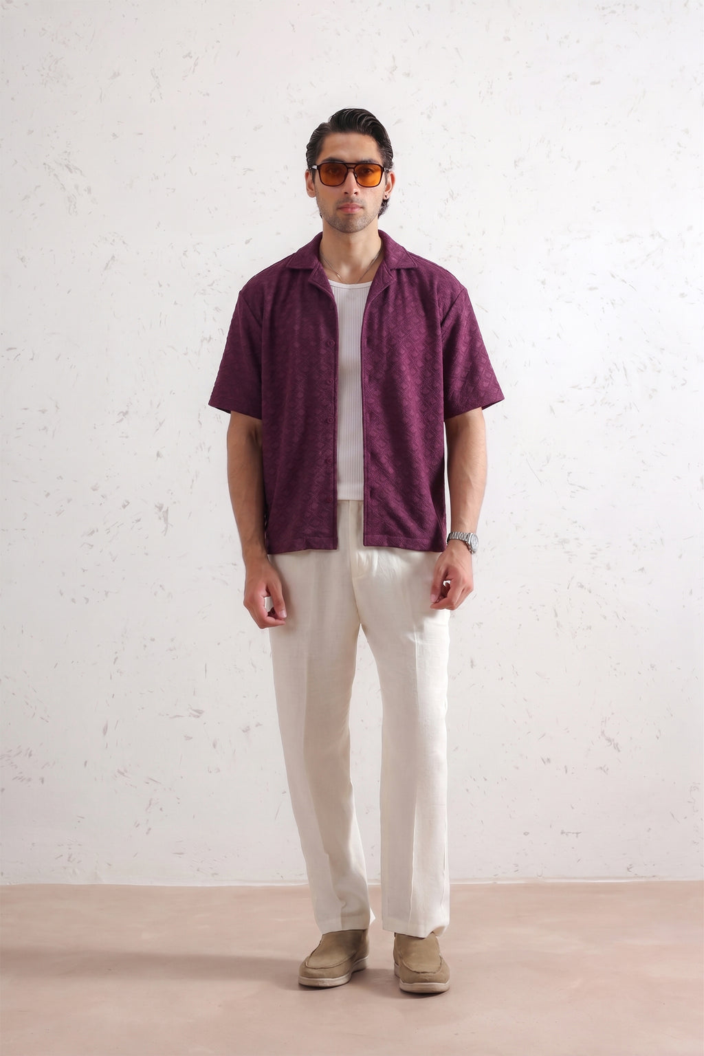 Jacquard Cuban Shirt (MCS-25)