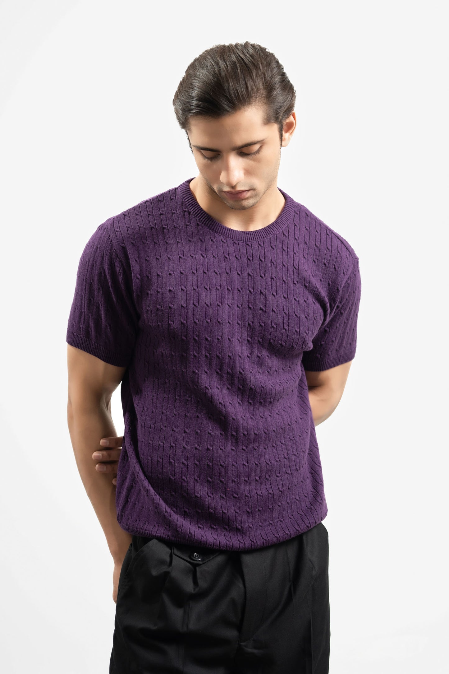 Cable Knit T-Shirt (KTS-02)