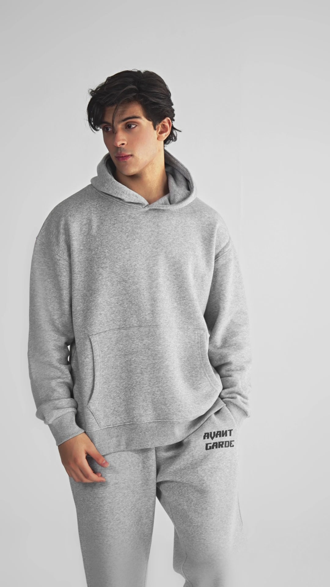 Grey Melange Hoodie