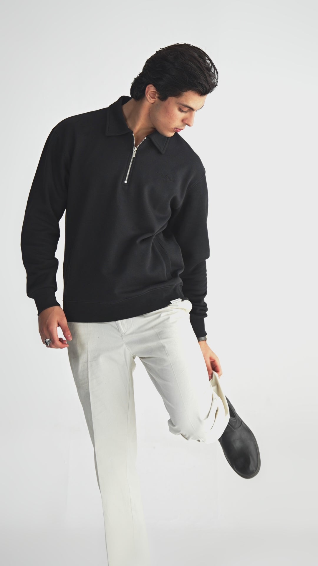 Black Zipper Sweater