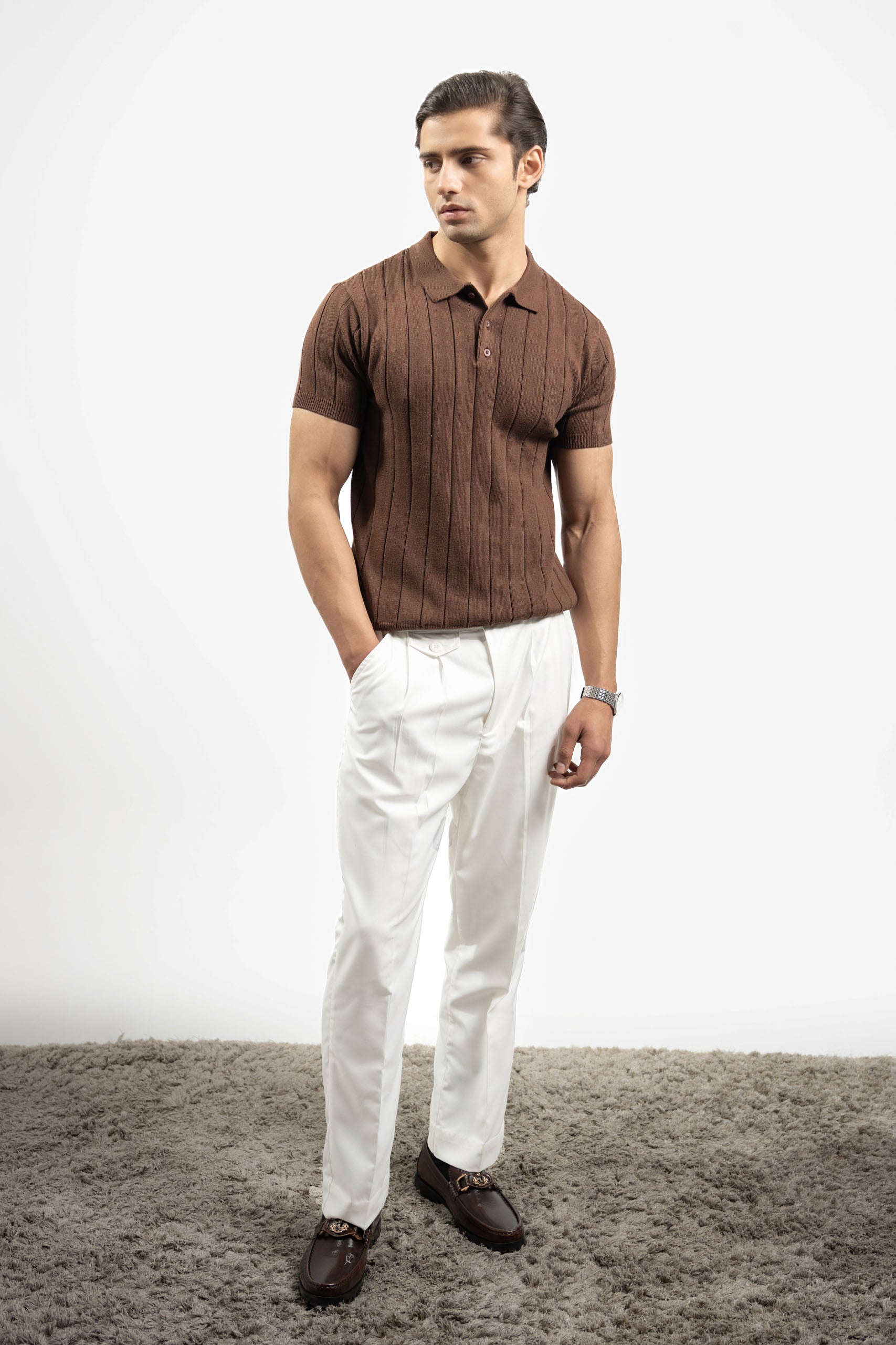 Pleated Gurkha Pant - White