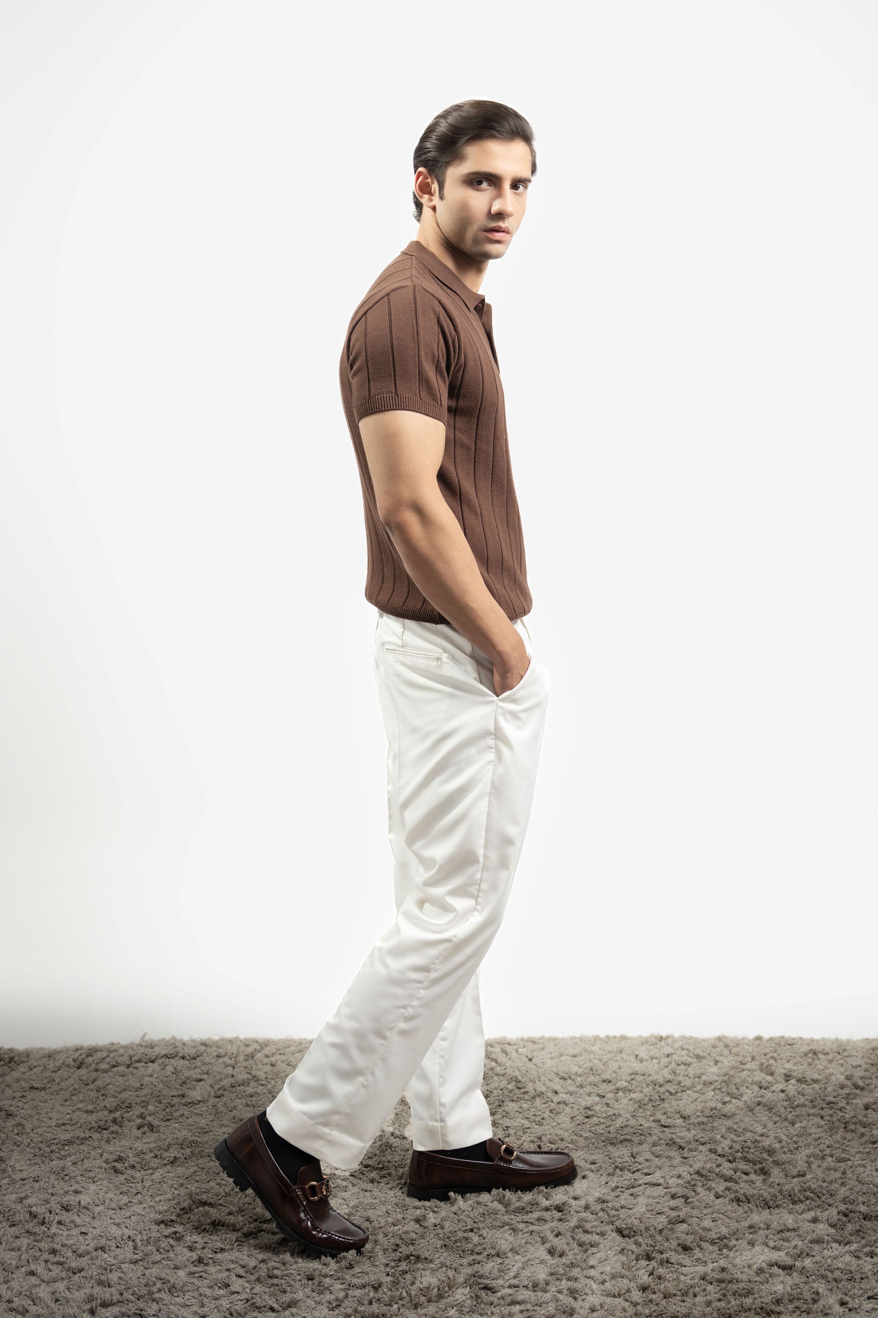 Pleated Gurkha Pant - White