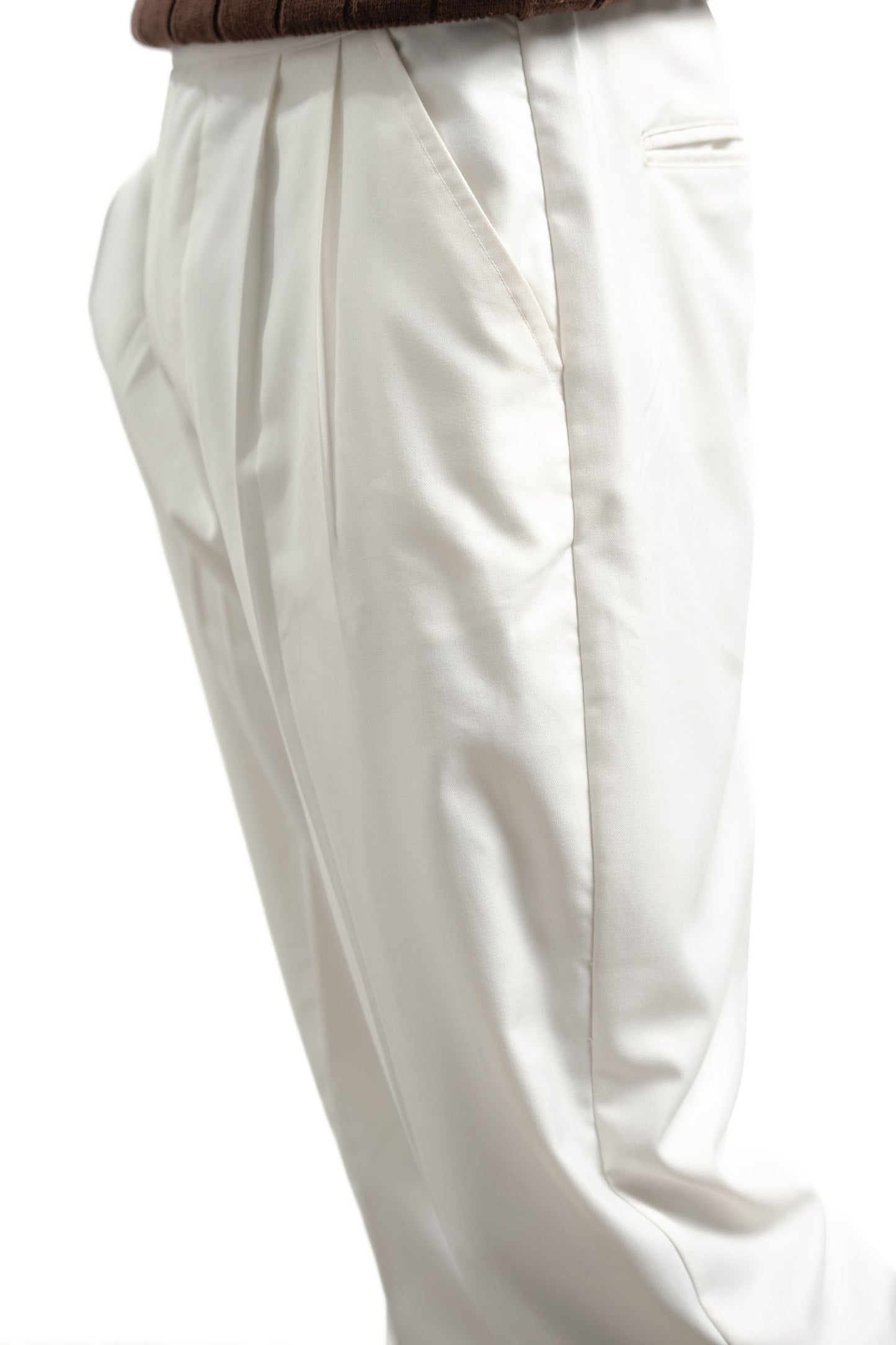 Pleated Gurkha Pant - White