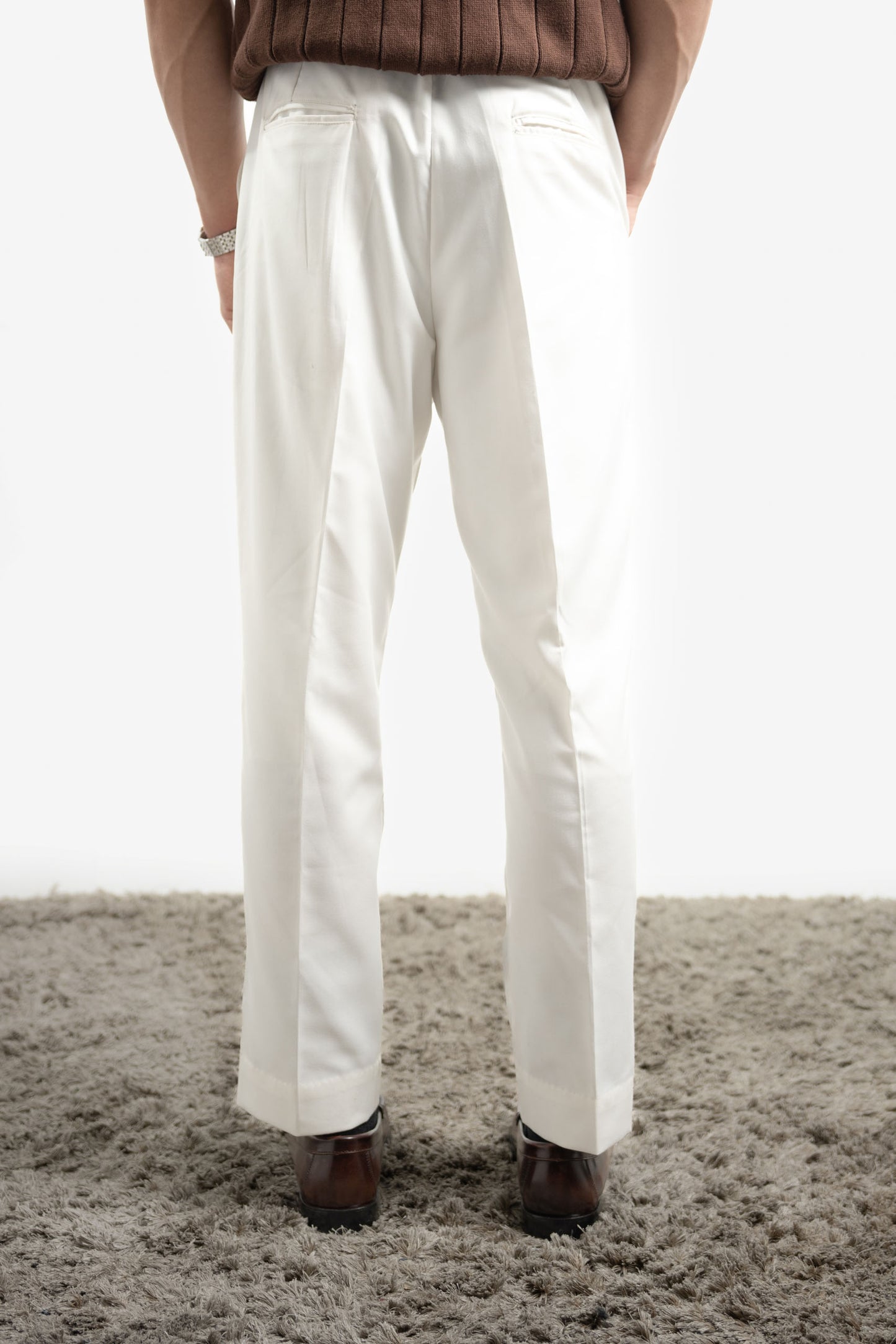 Pleated Gurkha Pant - White