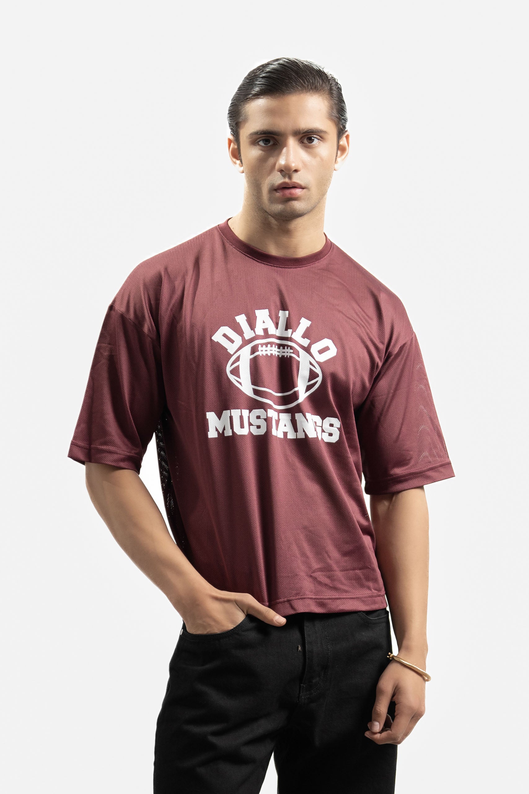 Mustangs Redwine Mesh Oversized Tee
