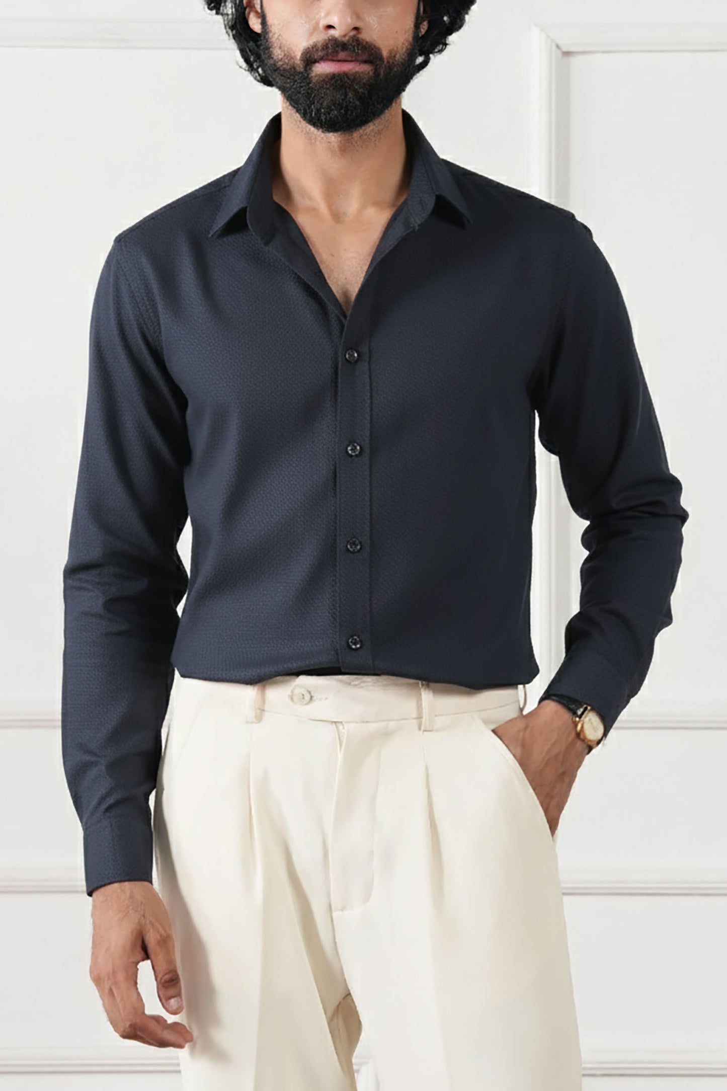 Texture Regular Fit Shirt - (MCS-11)