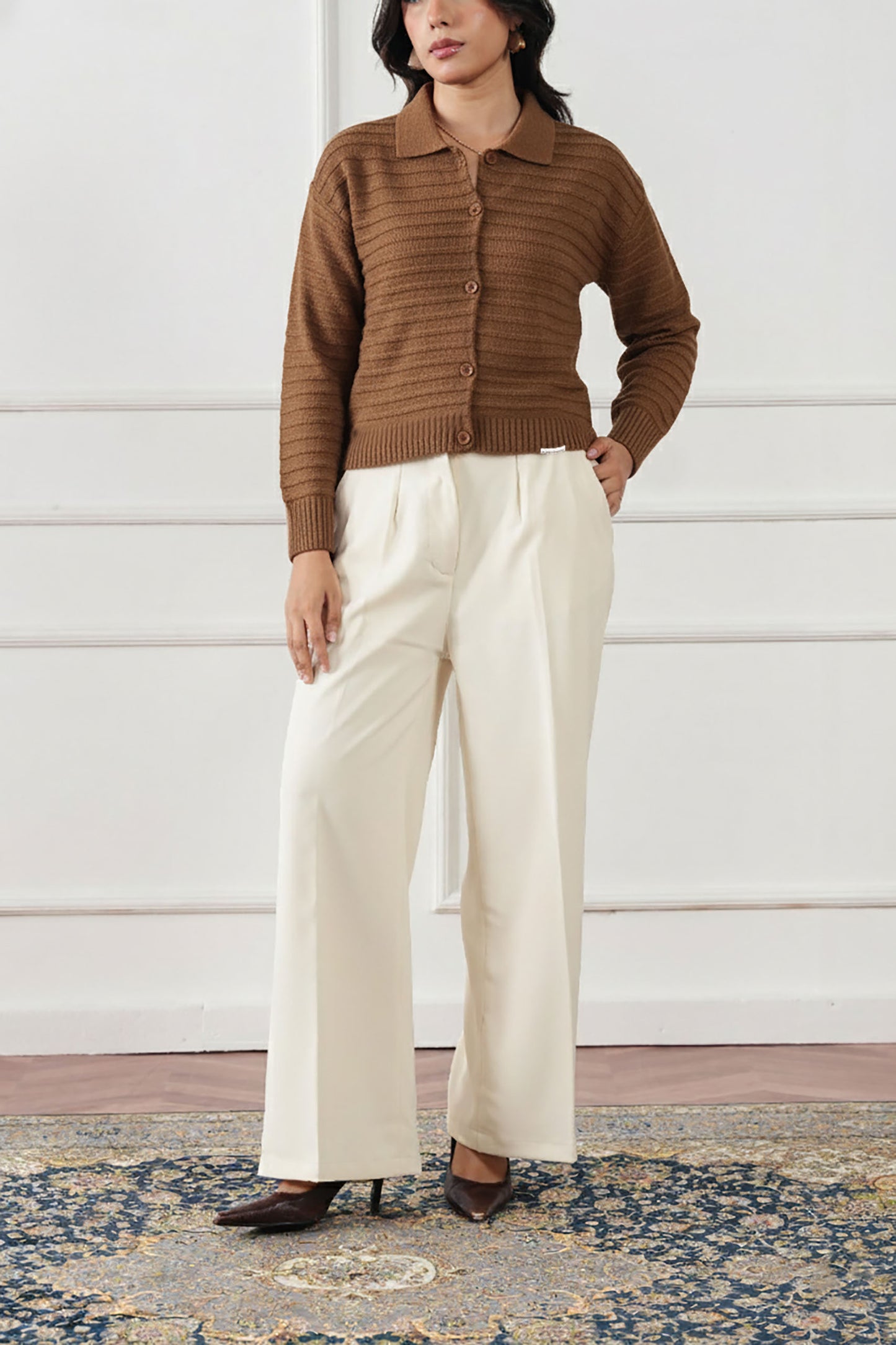 Striped Knit Cardigan (WKB-03)