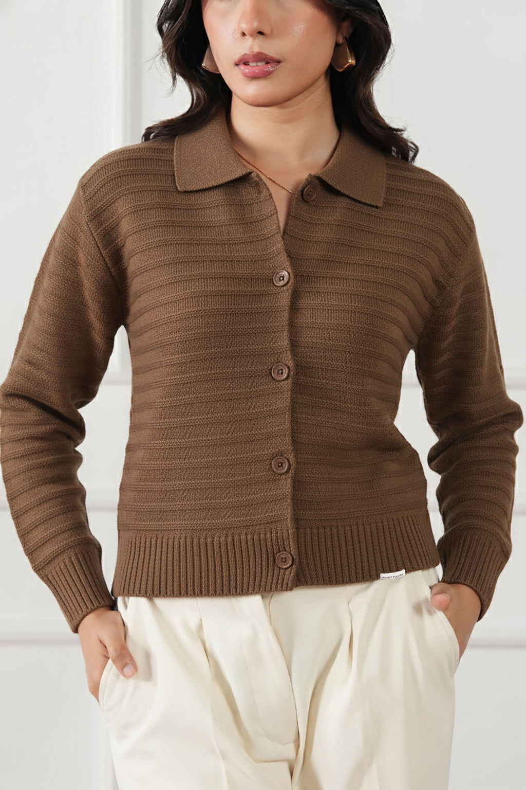 Striped Knit Cardigan (WKB-03)
