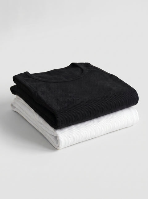Ribbed Vests - Pack of 2