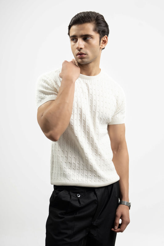 Cable Knit T-Shirt (KTS-01)